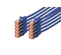 DIGITUS CAT 6 S-FTP patch cord, Cu, LSZH AWG 27/7, length 0.5 m, 10 pieces, colo