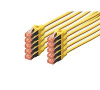 DIGITUS CAT 6 S-FTP patch cord, Cu, LSZH AWG 27/7, length 0.5 m, 10 pieces, colo