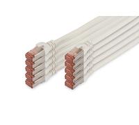 DIGITUS CAT 6 S-FTP patch cord, Cu, LSZH AWG 27/7, length 0.5 m, 10 pieces, colo