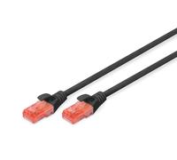 Digitus LAN Cable Cat 6-5m - RJ45 Network Cable - UTP Unshielded - Compatible with Cat6A & Cat5e - Black