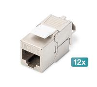 Digitus CAT 6A Keystone module, shielded, tool-free mounting connection - 12 pcs.