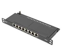 Digitus CAT 6A Patch Panel, shielded, 8-port, 0.5U, 10", black
