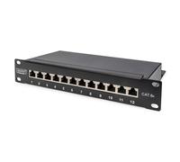 Digitus CAT 6A Patch Panel shielded 12-Port 1HE 10 black"