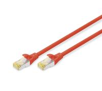 DIGITUS CAT 6A S-FTP patch cable, 0.25 m, LSZH, AWG 26/7, Twisted Pair, red Cat-