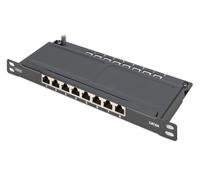 Digitus CAT 6A Patch Panel, shielded, 8-port, 0.5U, 10", black