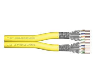 Digitus Cat 7A Network Cable 500m - S-FTP (PiMF) Duplex - BauPVO B2ca - LSZH Halogen Free - Copper 1500 MHz AWG 22/1 - Compatible PoE++ - LAN Cable Installation Cable Ethernet Cable - Yellow