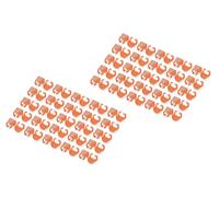 Digitus Colour clips for RJ45 patch cables - colour organisation of network cables - for optimising cable management - 100 pieces - for CAT 5e, CAT 6 & CAT 6A LAN cables - AWG 24/7 to 27/7 - orange