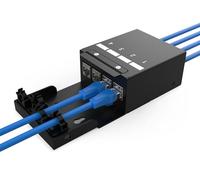 Digitus Consolidation Point Box - for Four Keystone Modules & Network Cables - Intelligent Cable Manager - IP20 Protection Rating - Wall & Ceiling Mount - Black