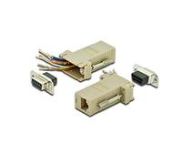 DIGITUS D-Sub 9 to RJ45 Adapter - Coupling for self-assembly - Plug to socket - RS-232 - RS-485 - PVC Case