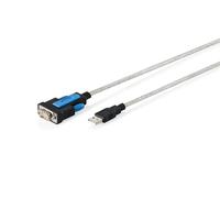 DIGITUS DA-70170 - USB 2.0 to RS232 adapter cable - USB-A, DB9 plug - 1.8 m length - FTDI chipset - 75 to 128,000 BPS data rate - COM port retention