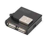 Digitus DA-70217 4 port USB 2.0 hub black convenient multi-port sp...