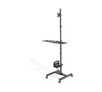 Digitus DA-90374 PC/monitor trolley Black Height-adjustable Keyboa...