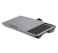 DIGITUS DA-90441 - Notebook cushion - for 17" laptops - with smartphone holder - laptop pad - laptop table for comfortable working from the sofa or bed - gray