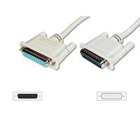 Digitus Datatransfer extension cable, D-Sub25/M - D-Sub25/F