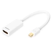 DIGITUS DB-340404-001-W 0.15m Mini DP Male to HDMI Type A Female DisplayPort Adapter Cable - White