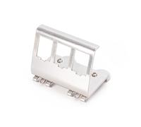 DIGITUS DIN Rail Adapter for Keystone Modules - 3 Ports - 45 Degree Angled - Stainless Steel - Open Housing