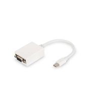 DIGITUS DB-340407-001-W 0.15m Mini DP Male to HD15 Female DisplayPort Adapter Cable - White