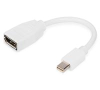 DIGITUS DisplayPort adapter cable, mini DP - DP St/Bu, 0.15m, DP 1.2 compliant,