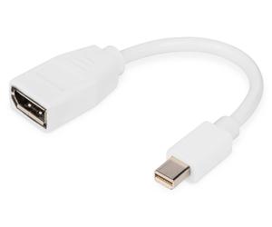 DIGITUS DisplayPort adapter cable, mini DP - DP St/Bu, 0.15m, DP 1.2 compliant,