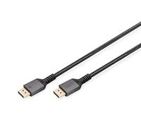 Digitus DisplayPort cable - 2m - DisplayPort 1.4-8K/60 Hz - braided cable - gold-plated contacts - black