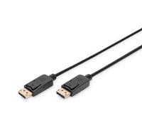 DIGITUS DisplayPort cable - Full-HD 1080p/60Hz - 3m - with lock - Displayport 1.