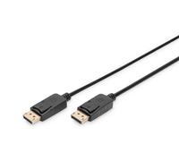 Digitus DisplayPort cable - UHD 4K/60Hz -3m - with latch - HBR 2 - Compatible with monitor, gaming graphics card