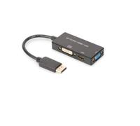 DIGITUS DisplayPort Graphics Adapter DP to DVI-D + HDMI + VGA 4K Ultra HD 30Hz B