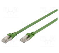 DIGITUS LAN Cable Cat 6A - 5m - PUR Network Cable - S/FTP Shielded - Oil & UV Resistant - 10 Gbps - Compatible with Cat6 - Green