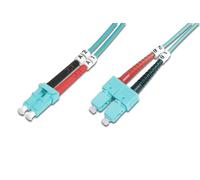 DIGITUS DK-2532-01/3 - Fibre Optic Cable OM3 - 1 m - LC to SC - Duplex Fibre Opt