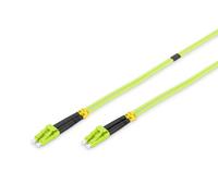 DIGITUS DK-2533-03-5 - Fibre Optic Cable OM5 - 3 m - LC to LC - Duplex Fibre Optic Cable - 1/10/40/100 Gbit/s - MM Multimode Fibre Optic LAN Cable - Fibre Type: 50/125 µ - Lime Green