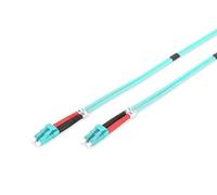 DIGITUS DK-2533-07/3 - Fibre Optic Cable OM3 - 7 m - LC to LC - Duplex Fibre Optic Cable - 1/10/40/100 Gbit/s - MM Multimode Fibre Optic LAN Cable - Fibre Type: 50/125 µ - Turquoise (Aqua)