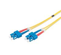 DIGITUS DK-2922-05 - Fibre Optic Cable OS2 - 5 m - SC to SC - Duplex Fibre Optic Cable - 1/10 Gbit/s - SM Singlemode Fibre Optic LAN Cable - Fibre Type: 9/125 µ - Yellow