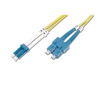DIGITUS DK-292SCA3LC-02 - Fibre Optic Cable OS2 - 2 m - SC (APC) to LC (PC) - Duplex Fibre Optic Cable - 1/10 Gbit/s - SM Singlemode Fibre Optic LAN Cable - Fibre Type: 9/125 µ - Yellow