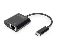 Digitus DN-3027 USB-C to RJ45 Adapter USB-C Plug RJ45 Socket USB-C...