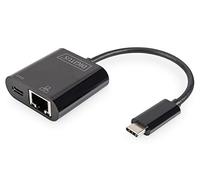 DIGITUS DN-3027 USB Type-C Gigabit Ethernet Adapter for Laptop with Power Delivery Support