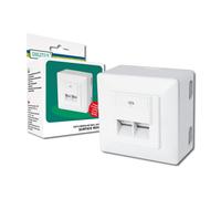 DIGITUS Anschlussdose Cat-6 - 2 Port RJ45 - Aufputz Netzwerk-Dose - (US IMPORT)