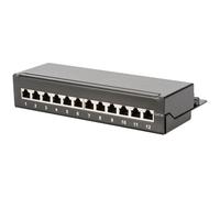 Digitus Desktop Patch Panel - Cat-6A - 8-port RJ45 - Shielded - LSA patch field - Surface mounting - Black