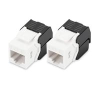 DIGITUS DN-93603 - Keystone module Cat 6 - 2 units - RJ45 network socket Cat.6 unshielded - 250 MHz - 1GBase-T - 1 Gbit/s - AWG 26 to AWG 22 - tool-free installation