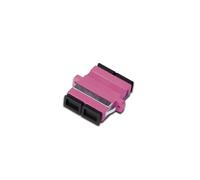 DIGITUS DN-96018-2 - Fibre optic coupler - SC to SC duplex - multimode OM4 - ceramic sleeve - for fibre optic splice boxes, patch panels and connection boxes - violet