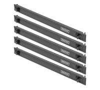 DIGITUS DN-97651-19" Blank Cover - 1U Cover - Pack of 5 - Panel for 19" Network Cabinet, Server Cabinet, Rack - Snap-in Mechanism - ABS Plastic - Black