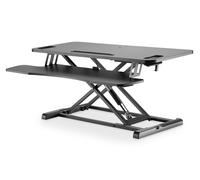 DIGITUS Ergonomic desk attachment for healthy working - Sit-stand workstation - Keyboard & mouse tray - Standing desk - Black