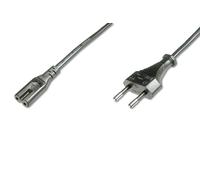 DIGITUS Assmann Electronic EU/C7, 1.8 m 1.8 m C7 Coupler Black Electric Cable (1.8 m, 1.8 m, Male/Female, C7 Coupler, Black)