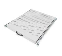 DIGITUS Pull-out shelf - 19-inch - 1U - Front & rear mounting - Load capacity 25 kg - For network cabinets & server cabinets - From 800 mm cabinet depth - Grey