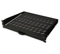 DIGITUS Pull-out shelf - 19-inch - 2U - Front mounting - Load capacity 30 kg - For network cabinets & server cabinets - From 450 mm cabinet depth - Black