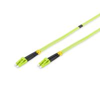 DIGITUS DK-2533-02-5 - Fibre Optic Cable OM5 - 2 m - LC to LC - Duplex Fibre Optic Cable - 1/10/40/100 Gbit/s - MM Multimode Fibre Optic LAN Cable - Fibre Type: 50/125 µ - Lime Green