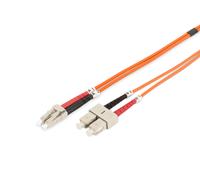 DIGITUS DK-2532-03 - Fibre Optic Cable OM2 - 3 m - LC to SC - Duplex Fibre Optic Cable - 1 Gbit/s - MM Multimode Fibre Optic LAN Cable - Fibre Type: 50/125 µ - Orange