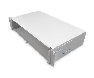 DIGITUS Fibre-optic splicing box, 2U, 483 mm (19"), empty without front plate, incl. M20/M25 connection, grey without front bezel