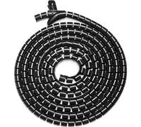 DIGITUS Flexible spiral cable conduit for cable management - 5m - With pull-in aid - Can be cut to size - Expandable - Black
