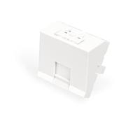 Digitus front panel for DN-93802-5-SH - 1 port - 45 x 45 mm - angled - label field - for Keystone and multimedia modules - pure white