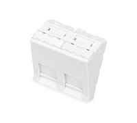 Digitus front panel for DN-93802-5-SH - 2 ports - 45 x 45 mm - angled - label field - for Keystone and multimedia modules - pure white